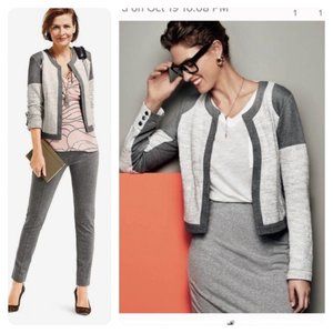 CAbi 211 Medium Shrunken Moto Blazer Jacket